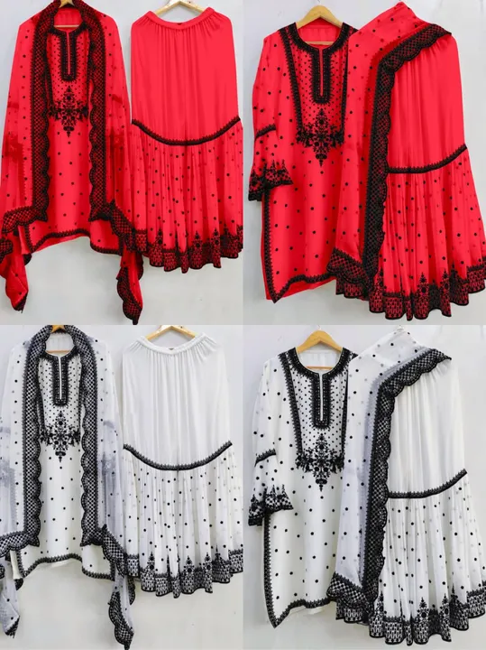 Top plazo with dupatta  uploaded by Taha fashion online store on 3/17/2023