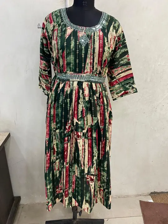 Rayon capsule foil print kurti with Belt  uploaded by S.NARESH KUMAR  on 3/17/2023