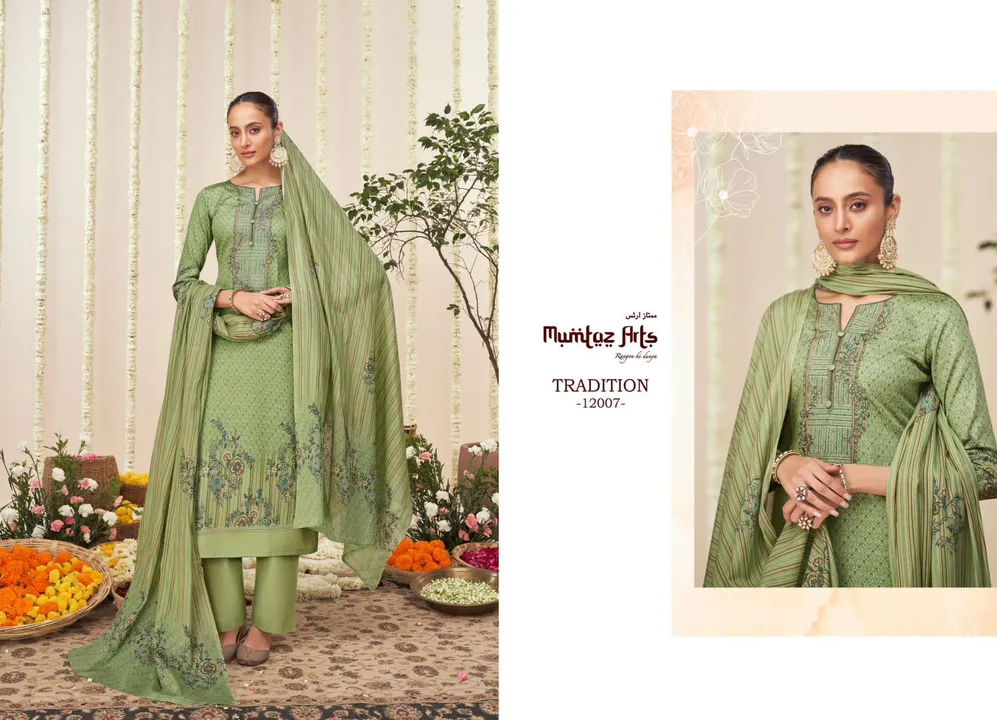 "
 Sr no.80906
 *The Tales Of Tradition Mumtaz Arts Pant Style Suits*

Top : Pure Viscose Jaam Satin uploaded by Roza Fabrics on 3/17/2023