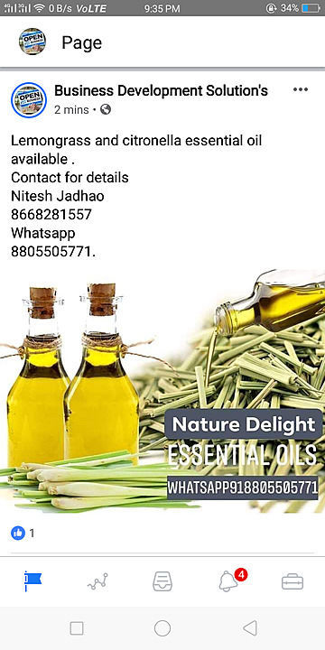 Lemongrass oil uploaded by business on 7/9/2020