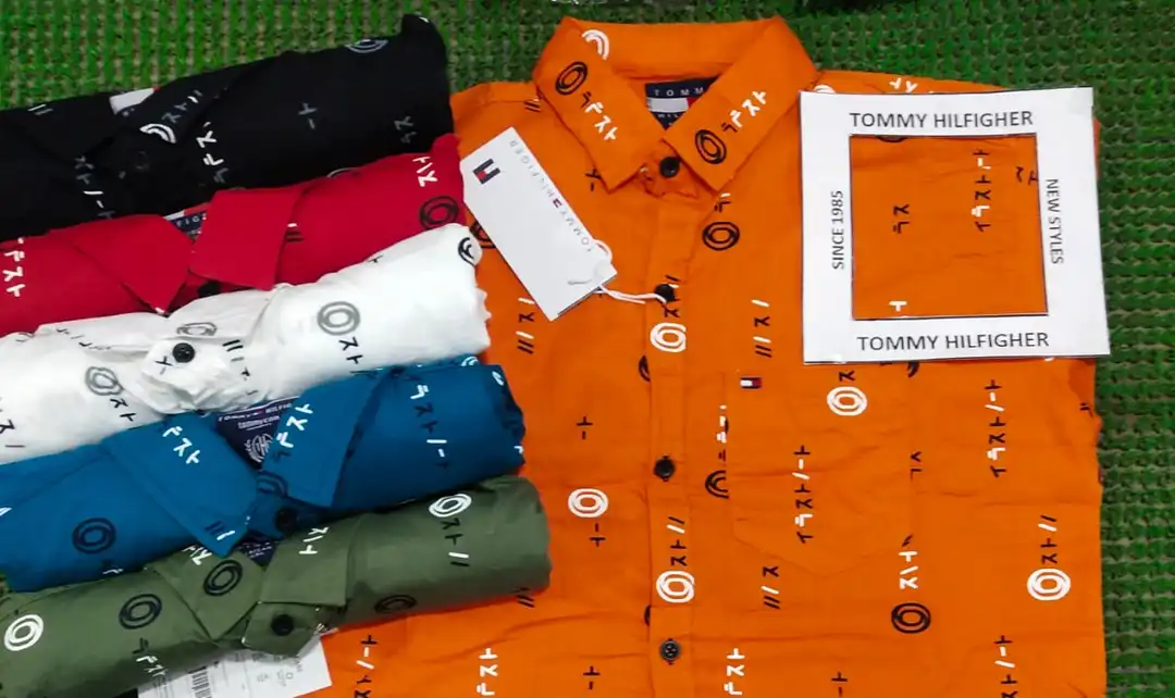 Brand - Tommy twill prints shirt size - M L XL set 18pcs Moq-  50pcs  uploaded by Clothes on 3/17/2023