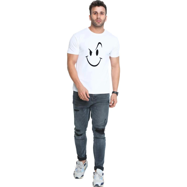 Smiley customised t shirt for men  uploaded by Sam enterprises on 3/17/2023