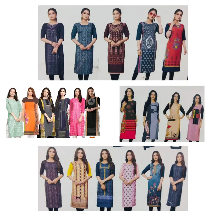 Crepe kurties      plane 130.     Print 140 uploaded by business on 3/17/2023