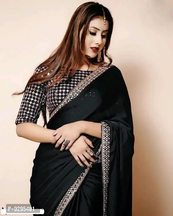 Beautiful Art Silk Saree with Blouse piece

 Color:  Black

 Fabric:  Art Silk

 Type:  Saree with B uploaded by Lekhi savlecha on 3/17/2023