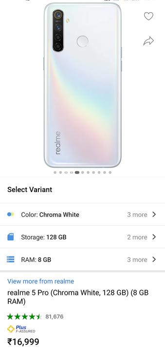Realme 5 Pro 8gb 128gb BRAND NEW SEALED BOX MOBILES  uploaded by business on 3/17/2023
