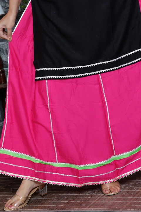 Pink and black Kurta with free shipping uploaded by Rabi creation on 3/17/2023