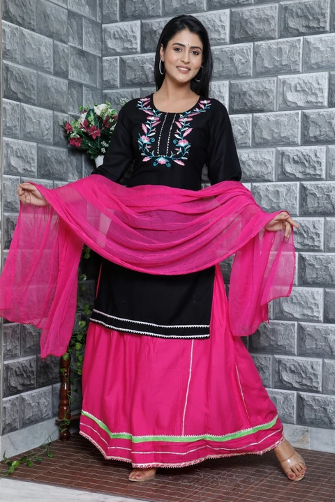Post image Hey! Checkout my new product called
Pink and black Kurta with free shipping.