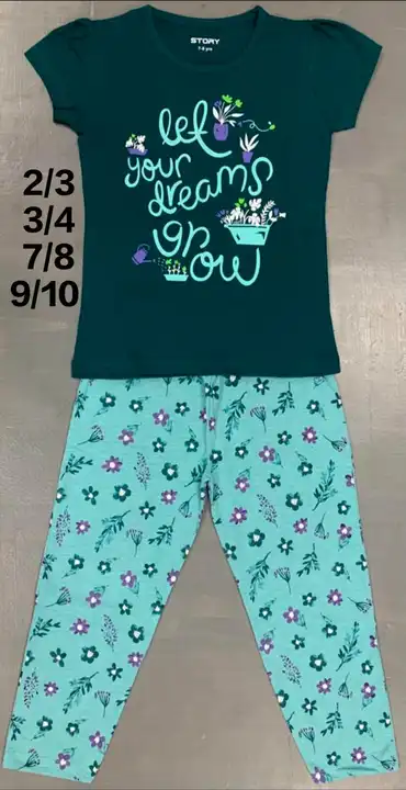 Kids top pajama setr uploaded by pink Rose fashion Store  on 5/30/2024