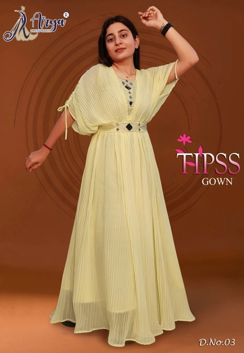 Tipss gown uploaded by Arya dress maker on 3/17/2023