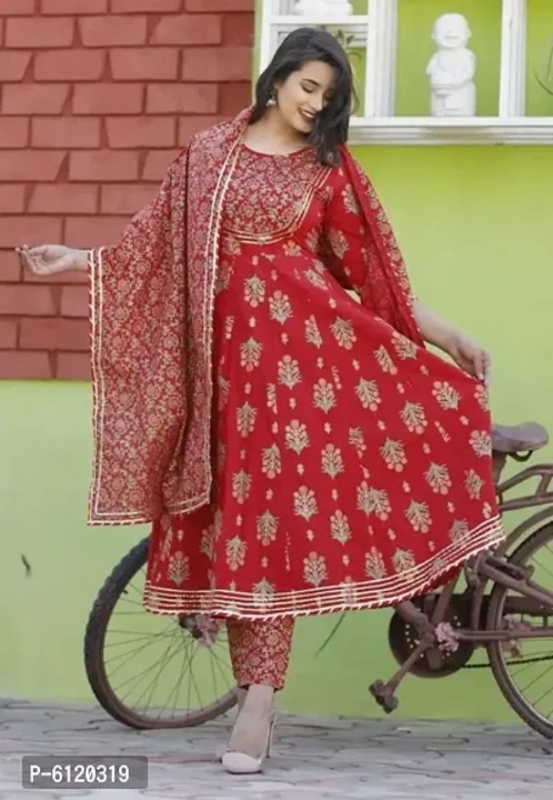 Beautiful Floral Frock Style Kurti with Pant and D uploaded by Sonam karan fashion superior on 3/17/2023