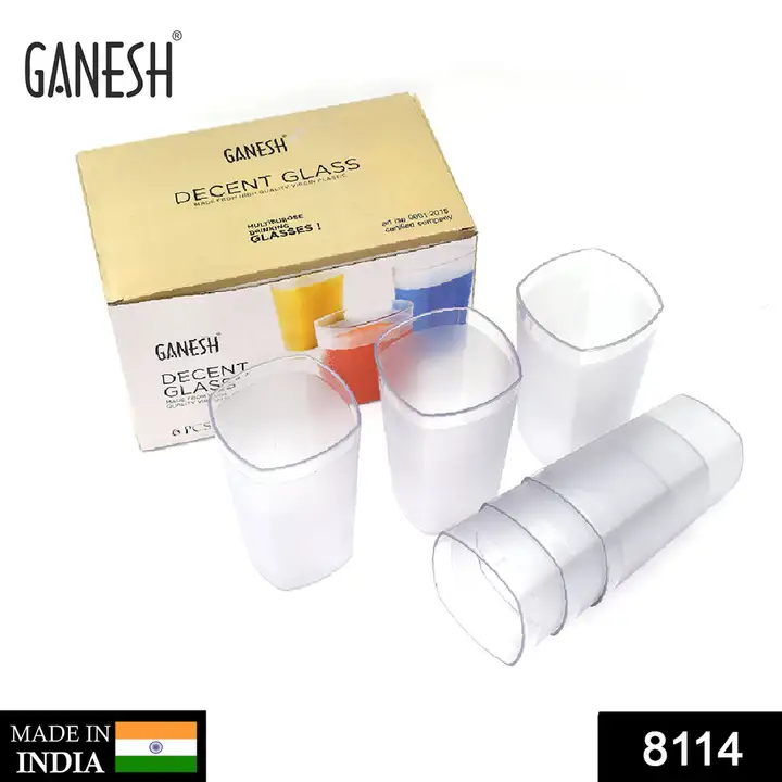 8114 Ganesh Decent Glass, 350ml, Set of 6 uploaded by DeoDap on 3/17/2023