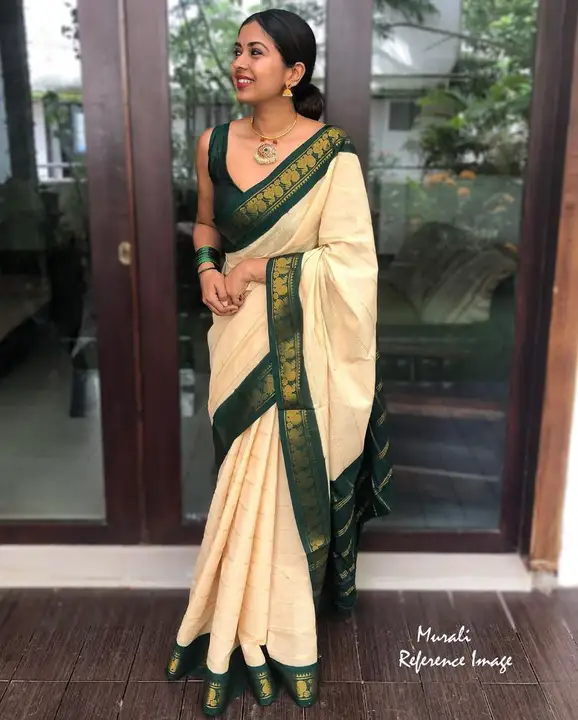 White New Traditional Lichi Silk Bridal Wear Banarsi Designer Saree uploaded by Ashokawholesellarfashionstore on 3/17/2023