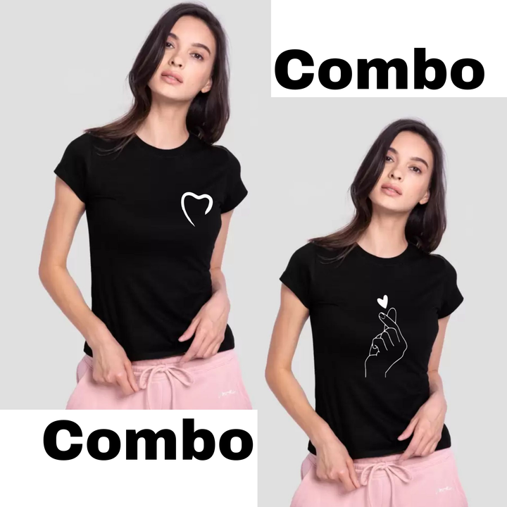 Women black T-Shirt with unique design women's fit t-shirt black t-shirt for women BTS design cotton uploaded by A.R Fashion? on 6/1/2024