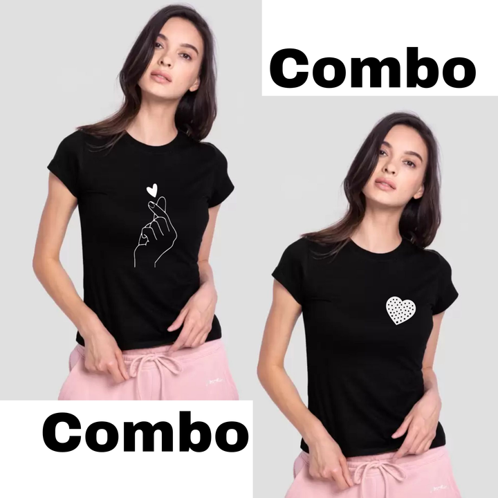 Women black T-Shirt with unique design women's fit t-shirt black t-shirt for women BTS design cotton uploaded by A.R Fashion? on 3/17/2023