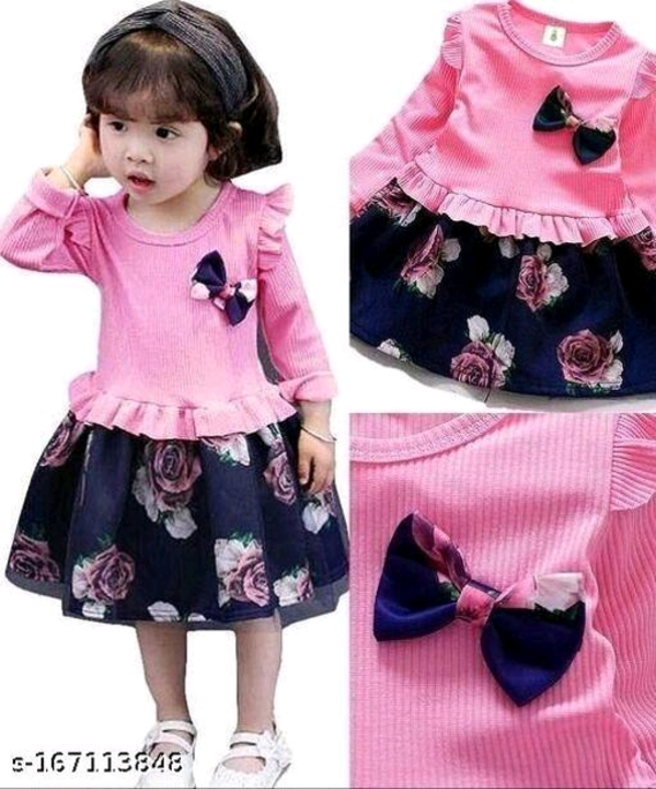 Post image ?Girls Multicolor Frocks &amp; Dresses Pack Of 1
Name: ?Girls Multicolor Frocks &amp; Dresses Pack Of 1
Fabric: Cotton Blend
Sleeve Length: Long Sleeves
Pattern: Printed
Net Quantity (N): Single
Sizes:
0-6 Months, 6-9 Months, 6-12 Months, 9-12 Months, 12-18 Months, 18-24 Months, 0-1 Years, 1-2 Years, 2-3 Years, 3-4 Years, 4-5 Years
 Girls Multicolor Frocks &amp; Dresses
Fabric: Cotton Polyester
Sleeve Length: Long Sleeves
Pattern: Printed
Country of Origin: India