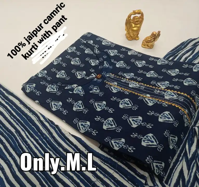 Post image ``jj`👉Fabric :100%Pure cotton jaipuri print

👉Top : singoda lacework

👉Pant : matching print


 
 👉Size :M to 4XL 

👉price /-  600//-+$```