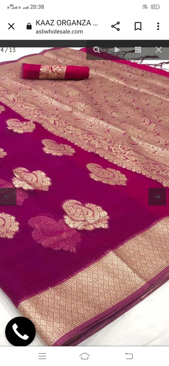 Organza silk with reshom work uploaded by Disha collection on 3/17/2023