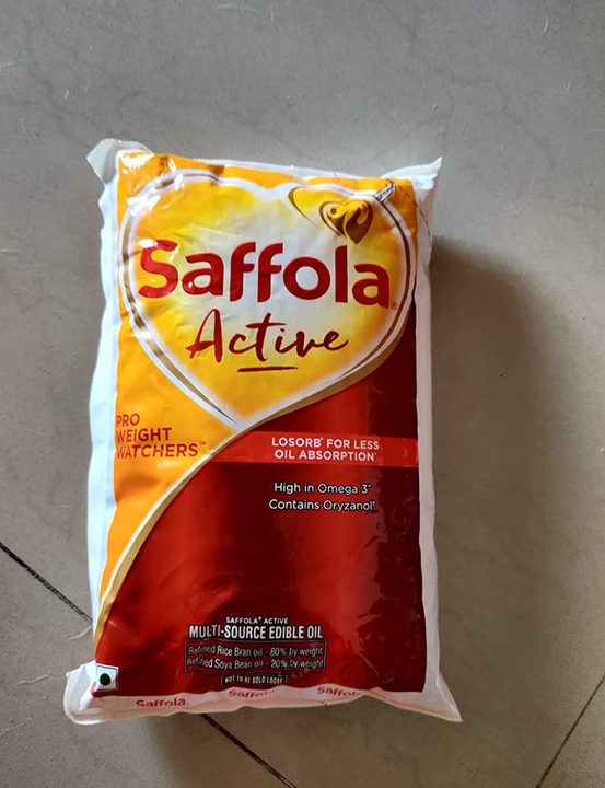 Saffola Active Rice bran oil & soyabean oil uploaded by business on 3/17/2023