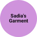 Business logo of Sadia's garment