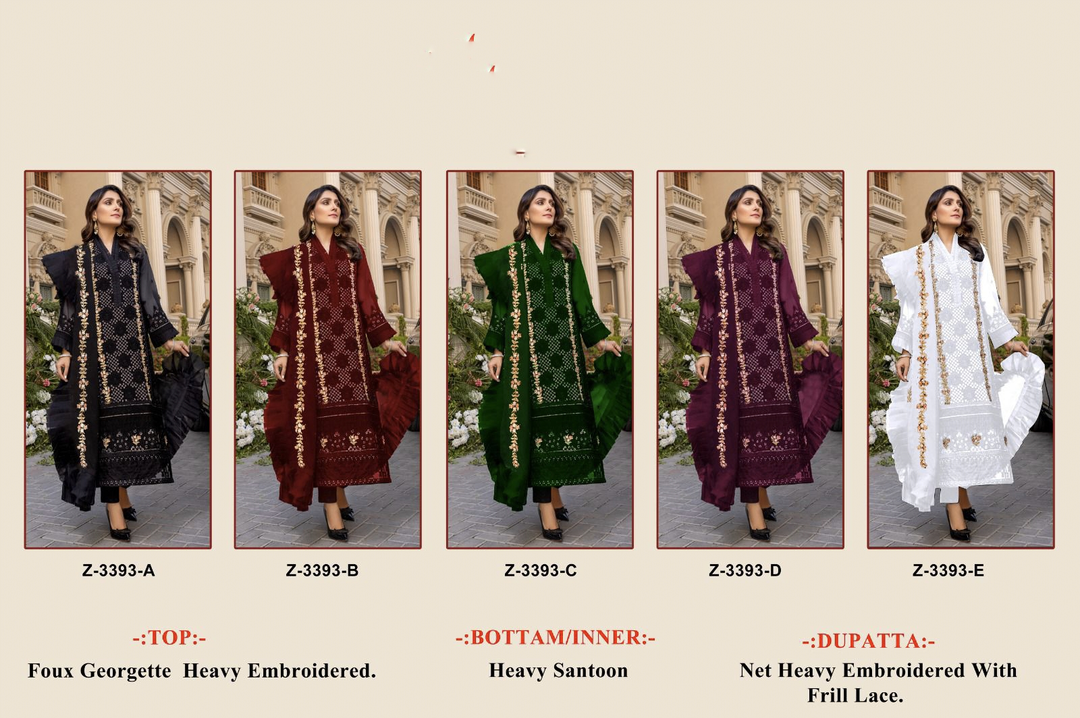 Faux Georgette heavy embroidered suit uploaded by Afsan Enterprise on 3/17/2023