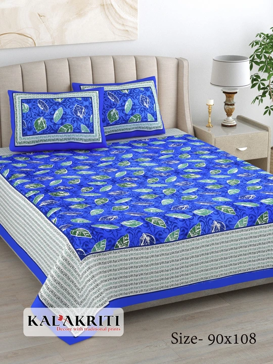 Pure cotton king size bedsheets  uploaded by COPPVILLA - The art and craft store on 3/17/2023