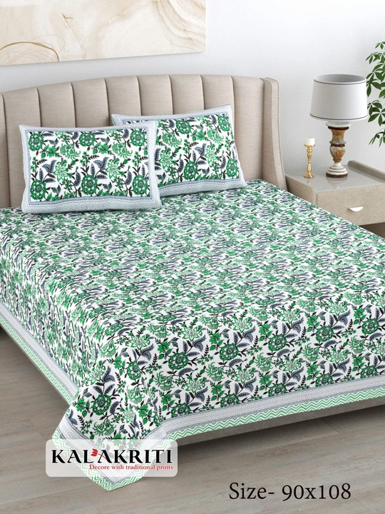 Pure cotton king size bedsheets  uploaded by COPPVILLA - The art and craft store on 3/17/2023