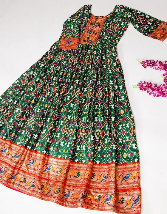 Traditional patolla gown dress uploaded by Tanvi creation _ the online store on 3/17/2023