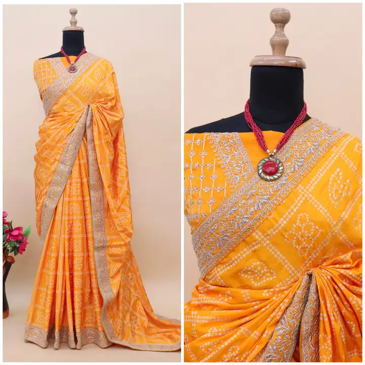 Pure soft crepe silk saree with beautiful pigment print  uploaded by business on 3/17/2023