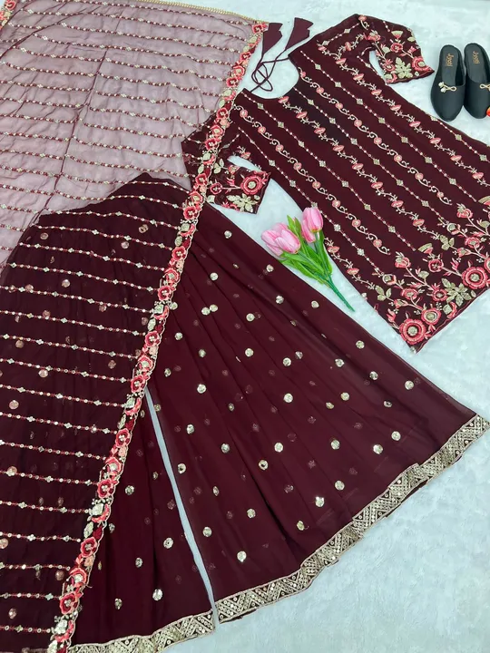 *z

*Fabric Detail*

💃👚* Top *👚💃
*Top Fabric *         :Heavy Faux Georgette With Heavy 5mm  uploaded by Taha fashion from surat on 3/18/2023