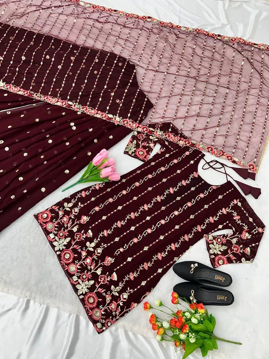 *z

*Fabric Detail*

💃👚* Top *👚💃
*Top Fabric *         :Heavy Faux Georgette With Heavy 5mm  uploaded by Taha fashion from surat on 3/18/2023