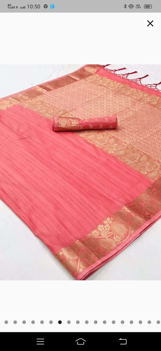 Khadi motka silk with jori border uploaded by Disha collection on 5/28/2024