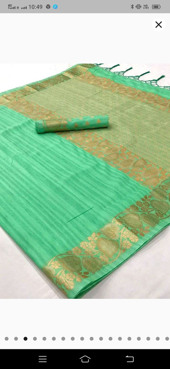 Khadi motka silk with jori border uploaded by Disha collection on 3/18/2023