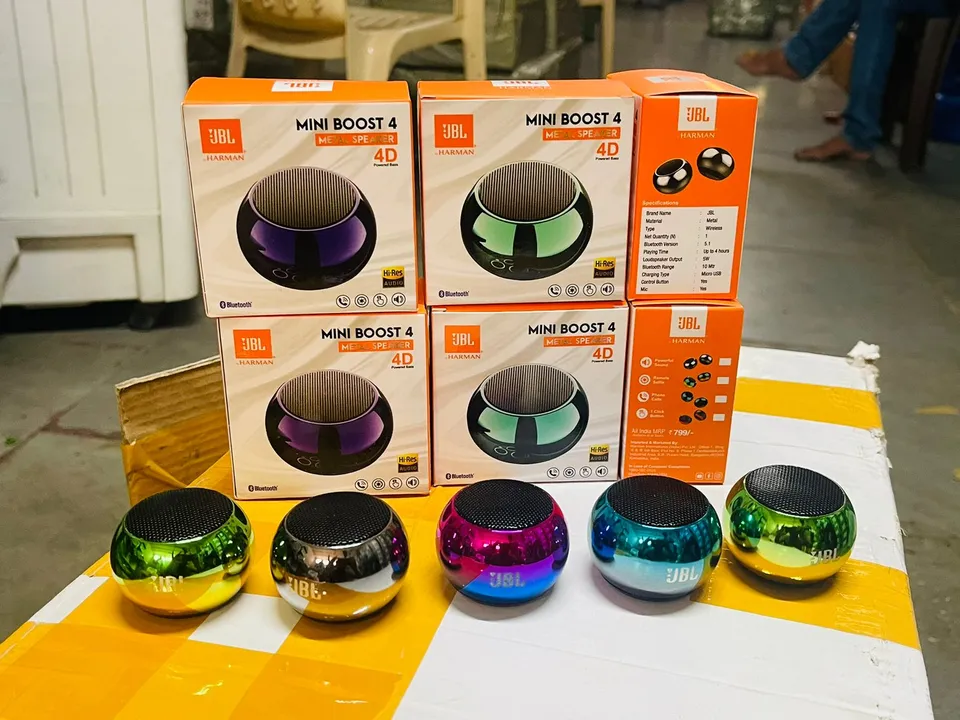 *JBL BOOST 4 METALLIC Original A Quality SPEKER STEREO GOOD SOUNDS 200pcs cartun china packing* uploaded by Gajanand mobile Accessories hub on 5/29/2024