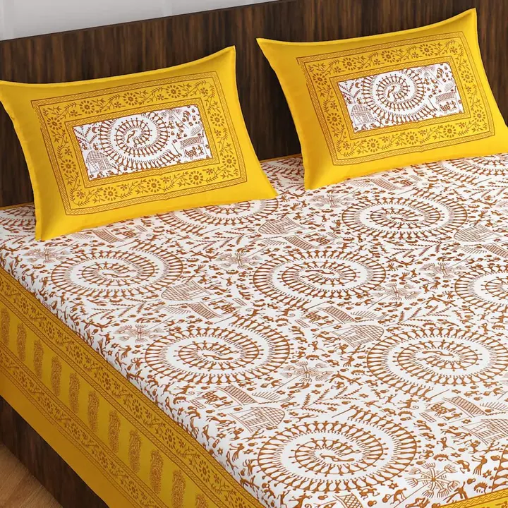 Rajasthani design 1bedsheet and 2 pillow cover  uploaded by Jaipur prints  on 3/18/2023