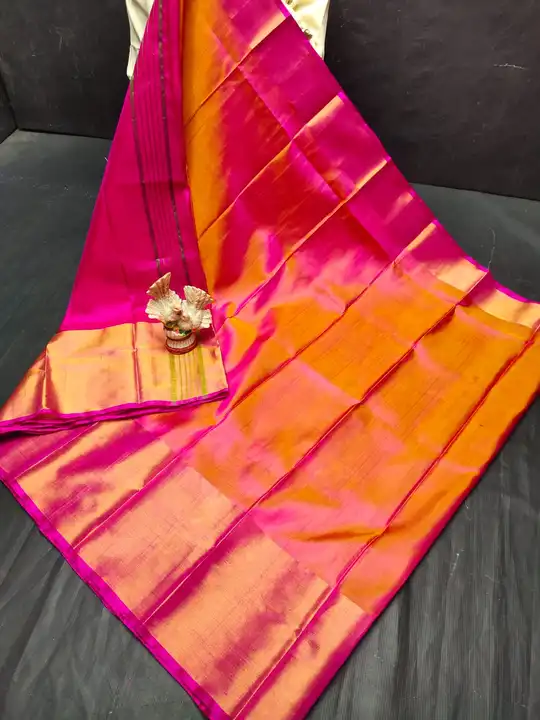 Uppada pattu 400 kaddi plain sarees uploaded by Sahasra Handlooms on 3/18/2023