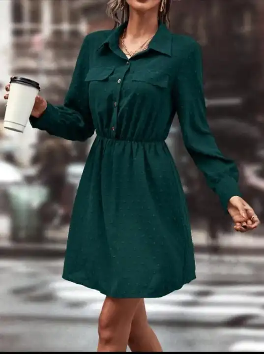 Women Georgette Buta Green dress  uploaded by business on 3/18/2023