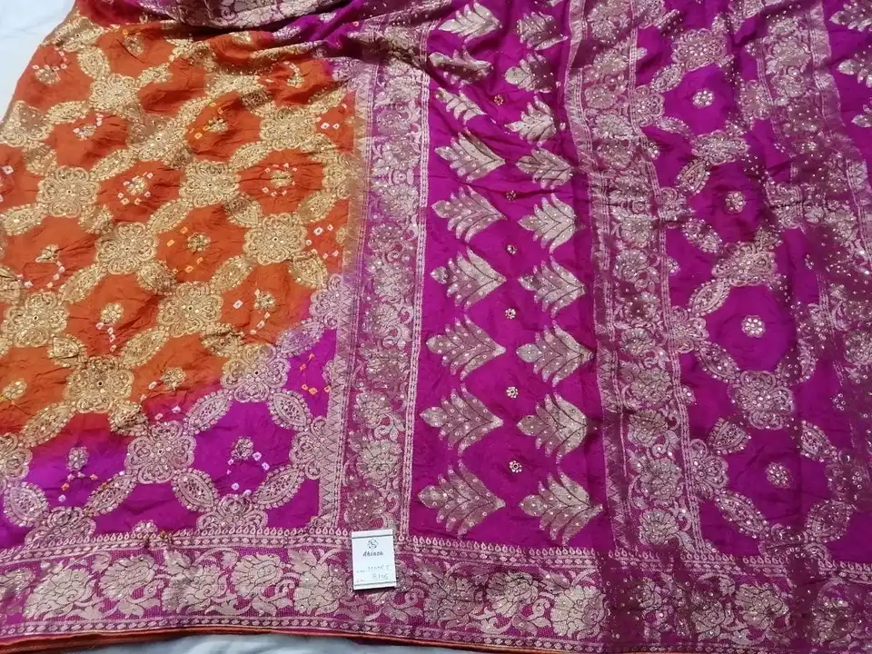 Tapeta Silk Bandhani saree with stone uploaded by Ahinsa Fashion on 3/18/2023