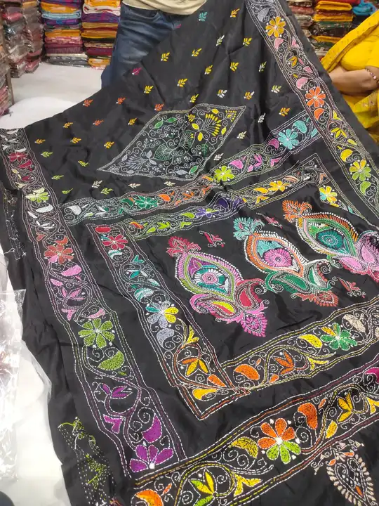Katha stitch  saree uploaded by Sumi  collection  on 3/18/2023