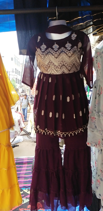Silk chanderi suit  uploaded by Shaziya dresses on 3/18/2023