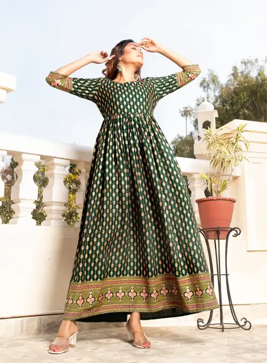 Anarkali kurti  uploaded by Laxmi textile on 3/18/2023