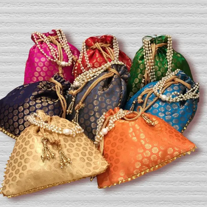 Fancy brocket potli bags  uploaded by Deepak handicrafts on 5/23/2024