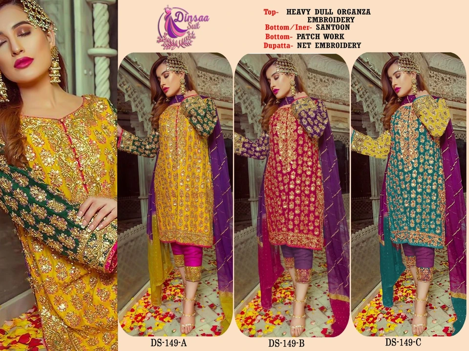 *NEW LUNCH* 

_BRAND NAME_ :- *DINSAA SUIT*                                *NEW COLLCTION*
     uploaded by Divya Fashion on 6/2/2024