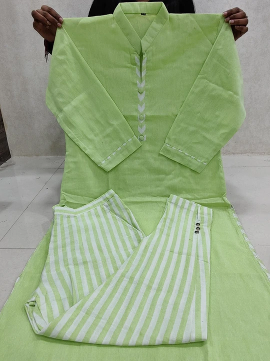 Khadi Cotton Kurti With Trouser  uploaded by The Indian Shop  on 3/18/2023
