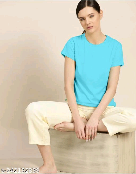 Women's premium cotton blend t-shirts uploaded by Parthsarthi trading on 3/18/2023