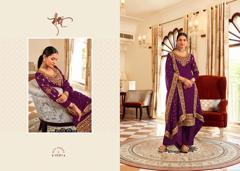 Unstiched desniger suit catalogue  uploaded by Sana collections  on 3/18/2023