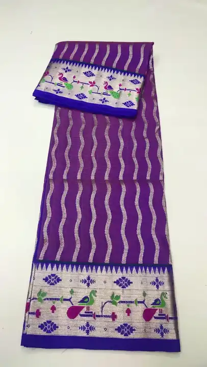 Venkatagiri hand loom Pure silk saree  uploaded by Sridevi sarees on 3/18/2023