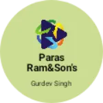 Business logo of Paras Ram&son's