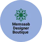 Business logo of Memsaab designer boutique