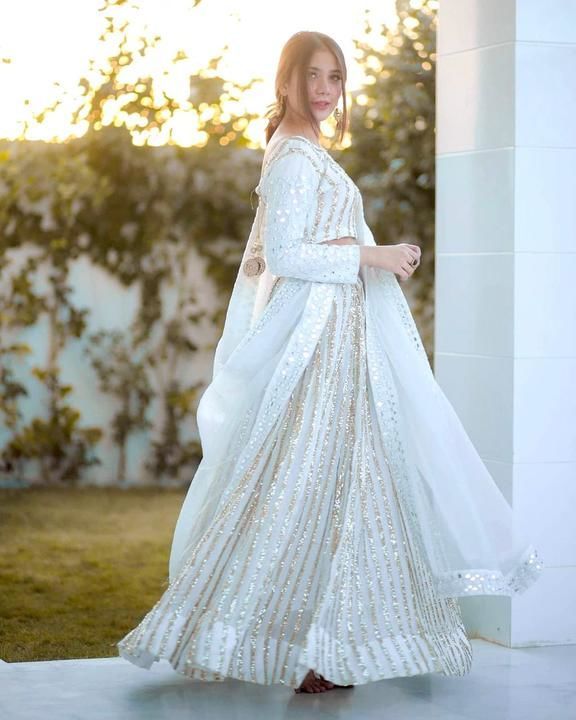 DESIGNER ANGELIC WHITE WEDDING LEHENGHA CHOLI COLLECTION  uploaded by business on 2/27/2021