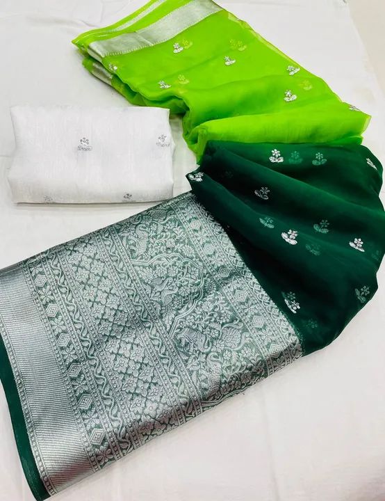 Organza saree  uploaded by Fashion designer saree  on 3/19/2023